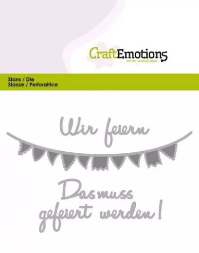 CraftEmotions Die Text - Wir feiern (DE)