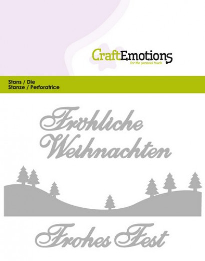 CraftEmotions Die Text - Fröhliche Weihnachten (DE)