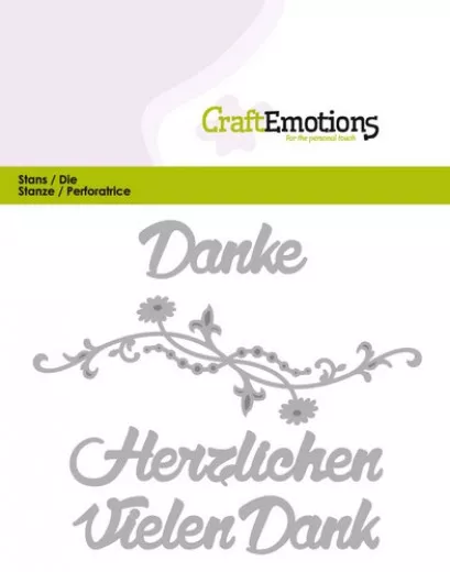 CraftEmotions Die Text - Vielen Dank (DE)