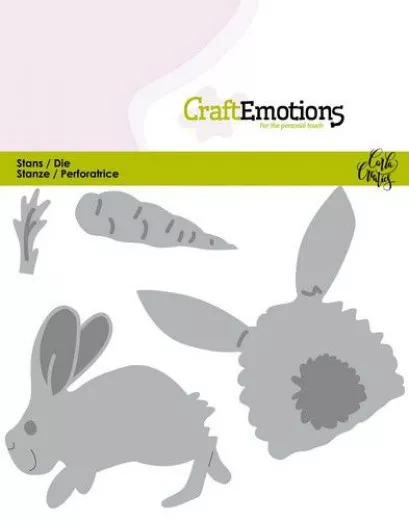 CraftEmotions Die - Bunny 1 Kaninchen mit Karotte