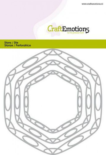 CraftEmotions Die - Frames Art Sechseck