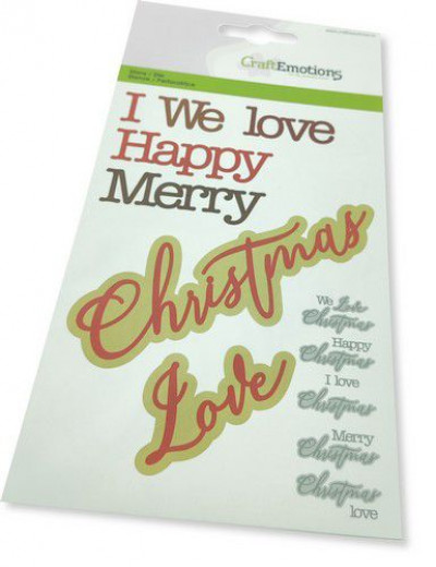 CraftEmotions Die - Tekst Christmas Love