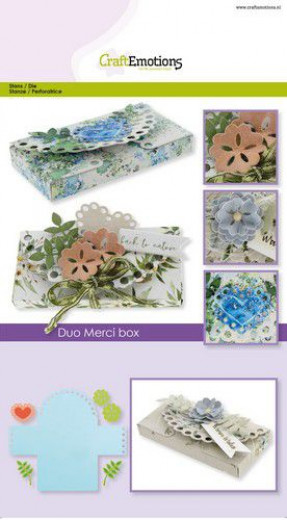 CraftEmotions Die - Duo Merci-Box