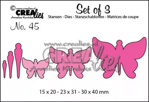 Set of 3 Stanze - Nr. 45 - Schmetterlinge 7