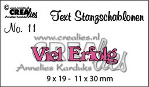 CREAlies Text Stanzschablonen - Nr. 11 - Viel Erfolg