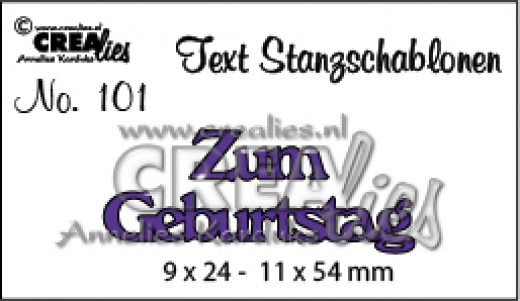 CREAlies Text Stanzschablonen - Nr. 101 - Zum Geburtstag