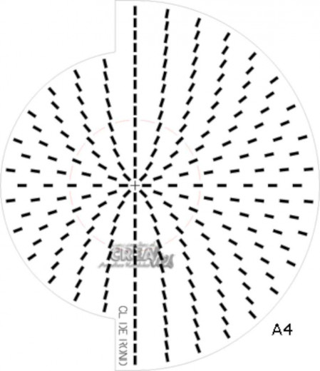 Doilymal Kreis Design-Vorlage A4