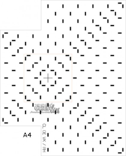 Doilymal Quadrate Design-Vorlage A4