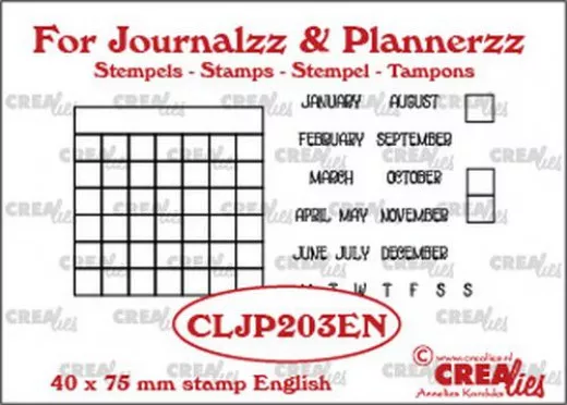 Journalzz and Plannerzz Stempel - Monat Tracker EN