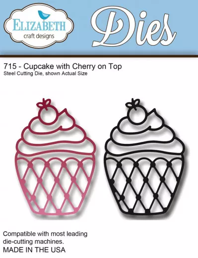 Metal Cutting Die - Cupcake with Cherry on Top