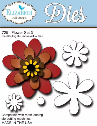 Metal Cutting Die - Flower Set 3