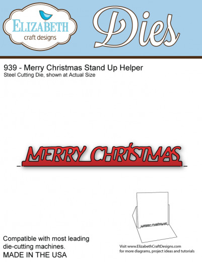 Metal Cutting Die - Merry Christmas Stand Up Helper