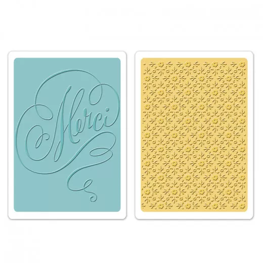 Embossing Folder - Merci and Printers Ornament Set