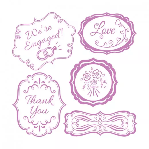 Framelits Die Set w/ Stamps - Wedding Expressions