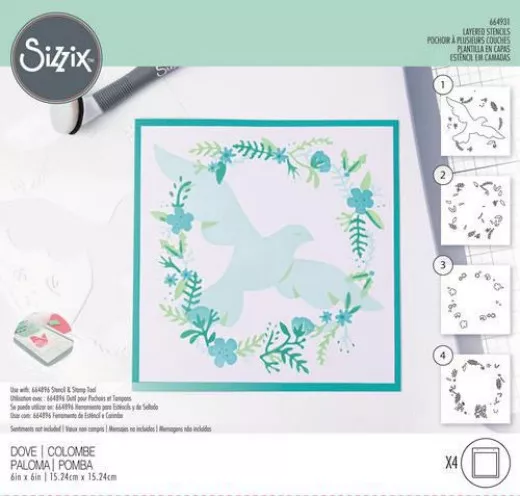 Sizzix Layered Stencils - Dove