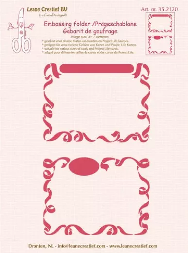 Embossing Folder - LeCrea 2x kleine Rahmen