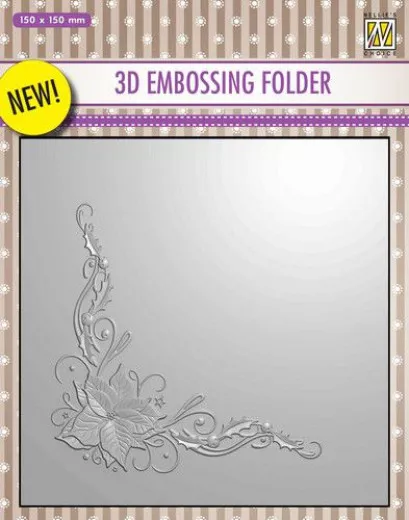 3D Embossing Folder - Poinsetta-Ecke