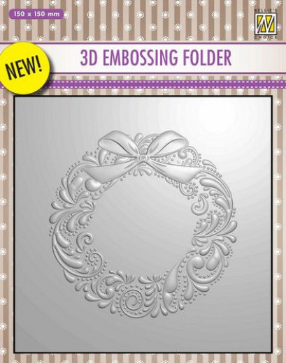 3D Embossing Folder - Weihnachtskranz