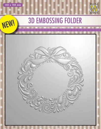 3D Embossing Folder - Weihnachtskranz