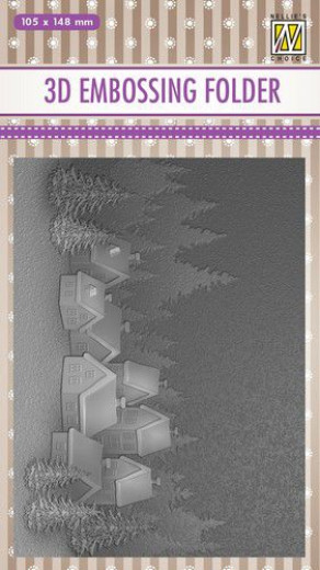 3D Embossing Folder - Snowy Village