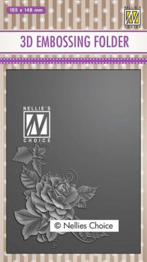 3D Embossing Folder - Rosenecke