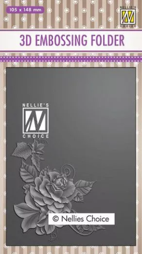 3D Embossing Folder - Rosenecke