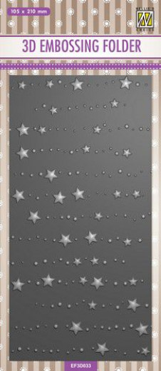 3D Embossing Folder - Slimline Sterne und Punkte