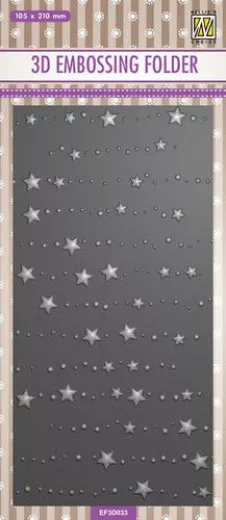 3D Embossing Folder - Slimline Sterne und Punkte