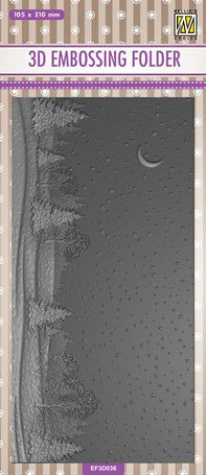 3D Embossing Folder - Slimline Schneelandschaft