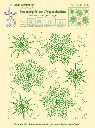 Hintergrund Embossing Folder - Schnee Medaillons