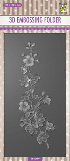 3D Embossing Folder - Slimline Blüte