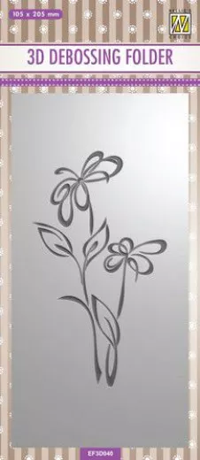 3D Embossing Folder - Slimline Blume