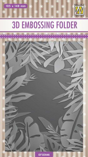 3D Embossing Folder - Rahmen tropische Blätter