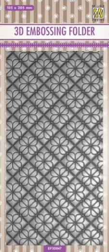 3D Embossing Folder - Slimline Blumenhintergrund