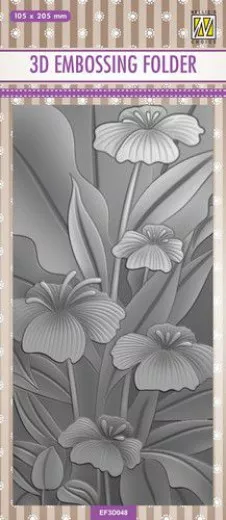 3D Embossing Folder - Slimline Lillies