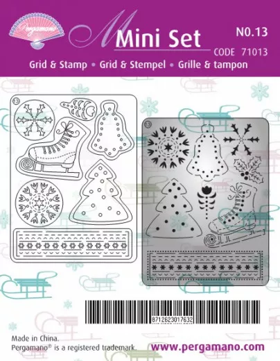 Mini Set Grid und Stempel 13 - Winterfestival