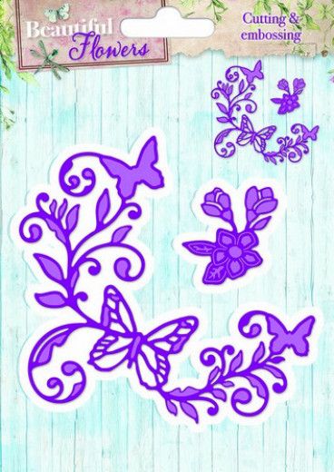 Embossing  Die Cut Schablone - Beautiful Flowers Nr. 2