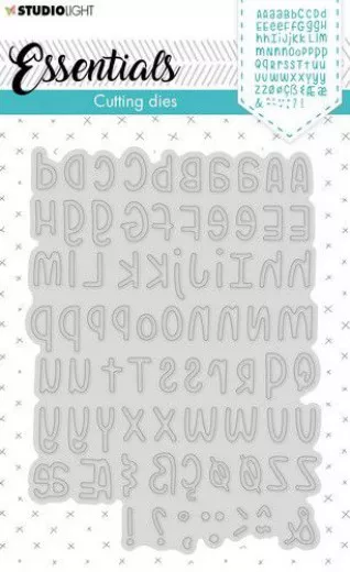 Embossing Die Cut Stencil Alphabet Essentials Nr. 355