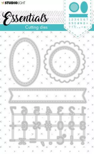 Embossing Die Cut Stencil Numbers Essentials Nr. 359