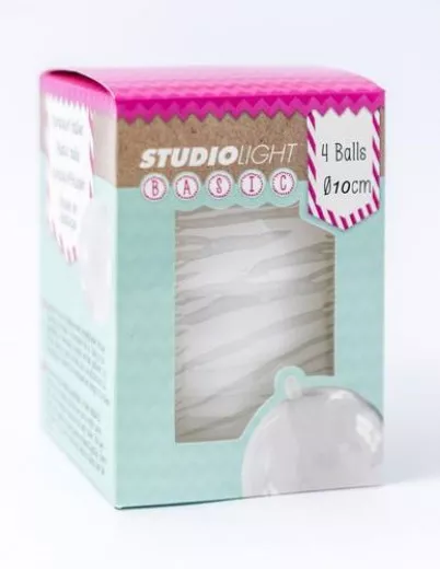 Studio Light Weihnachtskugeln Weiss mit Loch 12cm