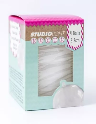 Studio Light Weihnachtskugeln Weiss mit Loch 10cm