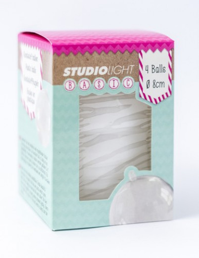 Studio Light Weihnachtskugeln  Weiss mit Loch