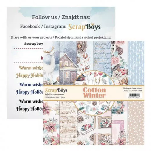 ScrapBoys Cotton Winter 6x6 Paper Pad