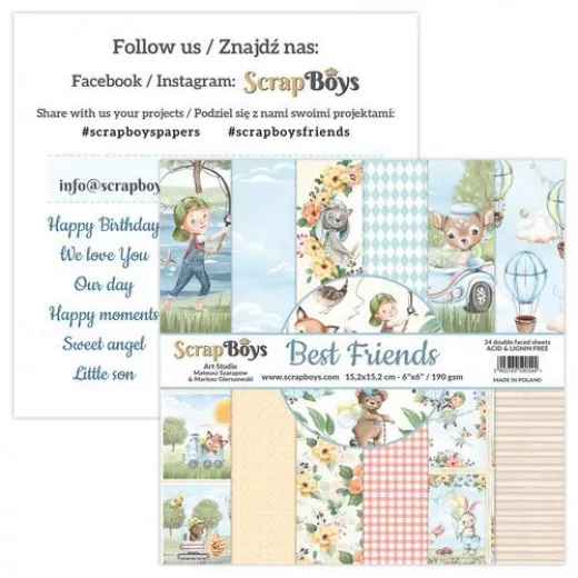 ScrapBoys Best Friends 6x6 Paper Pad