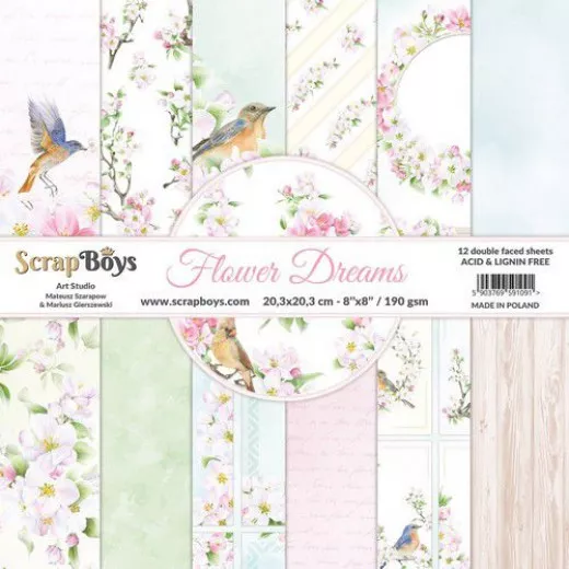 ScrapBoys Flower dreams 8x8 Paper Pack