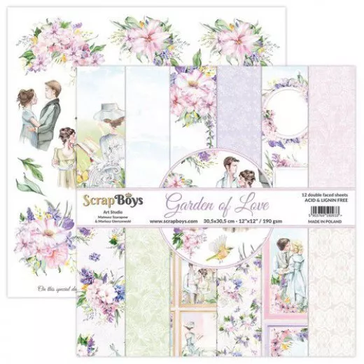 ScrapBoys Garden of love 12x12 Paper Pack