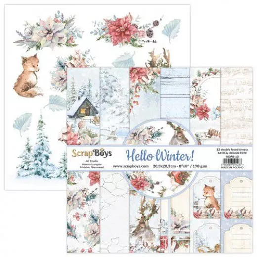 ScrapBoys Hello Winter 8x8 Paper Pack