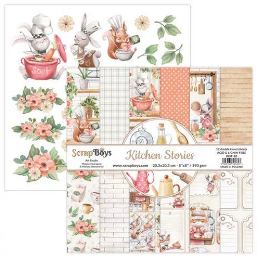 ScrapBoys Kitchen Stories 8x8 Paper Pack