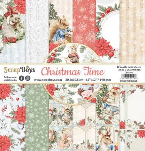 ScrapBoys Christmas Time 12x12 Paper Set