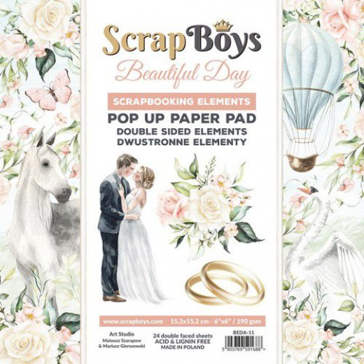 Scrapboys 6x6 POP UP Paper Pad -  Beautiful Day